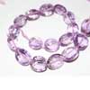 Natural Purple African Amethyst Laser Concave Oval Faceted Tumble Beads Length 4.5 Inches and Size 11mm to 15.5mm Pronounced AM-eth-ist, this lovely stone comes in two color variations of Purple and Pink. This gemstones belongs to quartz family. All strands are best quality and hand picked. 